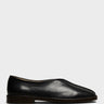 Lemaire - Flat Piped Slippers in Black and Dark Chocolate