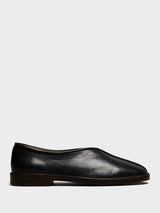 Lemaire - Flat Piped Slippers in Black and Dark Chocolate