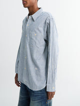 Levi's - Blue Tab Work Shirt in Indigo Blue Stripes