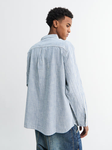Levi's - Blue Tab Work Shirt in Indigo Blue Stripes