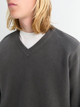 Lady White Co. - Cropped V-Neck Sweater in Pewter