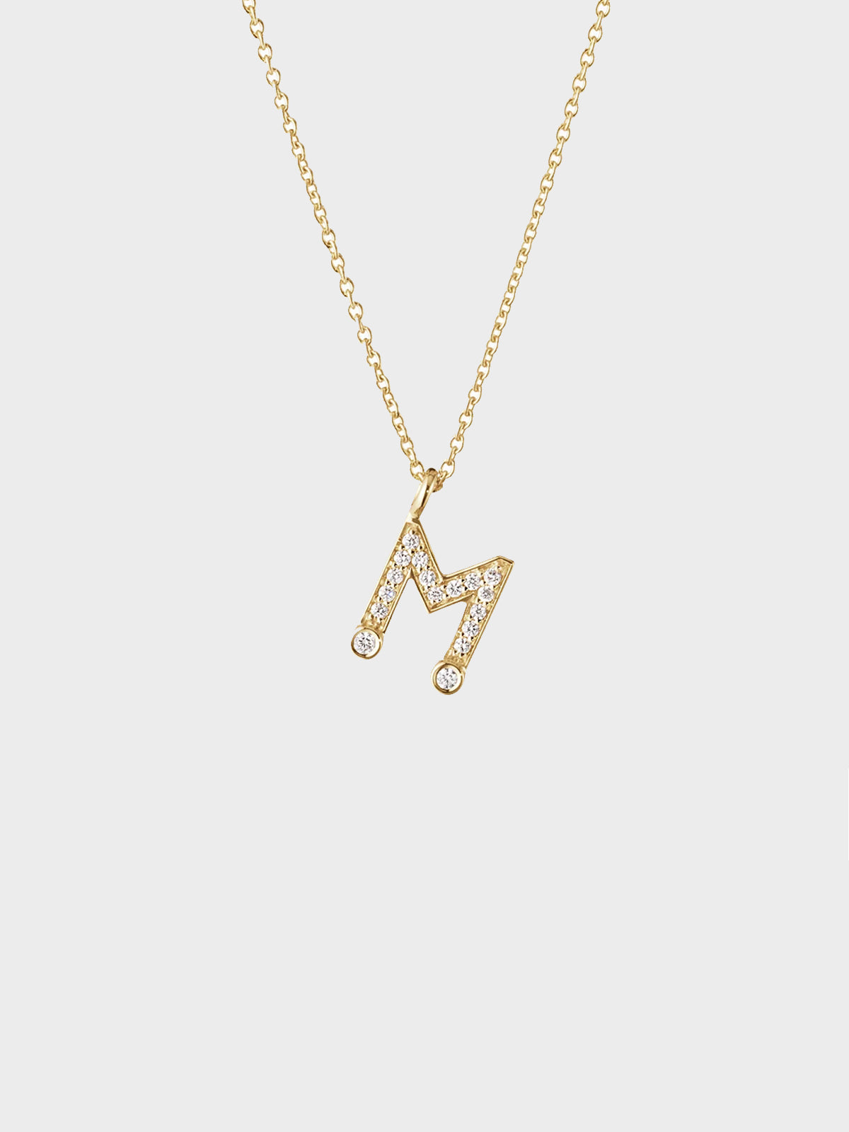 Sophie Bille Brahe - Simple M Necklace in 18K Yellow Gold
