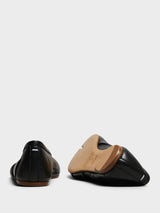 Maison Margiela - Tabi Flat Elastic Band Ballerina in Black and Nude