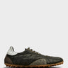 Maison Margiela - Sprinters Low Top Sneakers in Dark Green, White and Grey