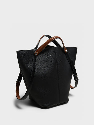 Maison Margiela - Dress-Age Medium Bag in Black and Chestnut