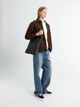 Meta Campania Collective - Frame Leather Tote Bag in Black Italian Calf Leather