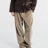 Meta Campania Collective - Ed Unlined Exaggerated Cotton Corduroy Drawstring Trousers in Taupe-Italian Wale Corduory Cotton