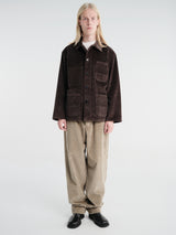 Meta Campania Collective - Ed Unlined Exaggerated Cotton Corduroy Drawstring Trousers in Taupe-Italian Wale Corduory Cotton