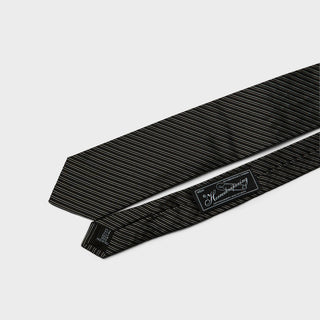mfpen - Banquet Tie in Black Fine Stripe