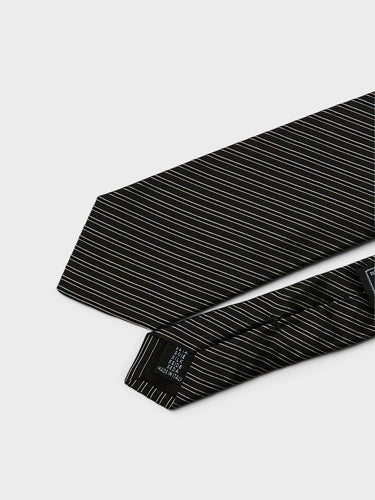 mfpen - Banquet Tie in Black Fine Stripe