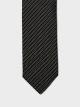 mfpen - Banquet Tie in Black Fine Stripe