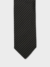 mfpen - Banquet Tie in Black Fine Stripe