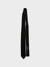 mfpen - Formal Tie in Black Knitted Stripe