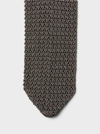 mfpen - Formal Tie in Grey Open Knit