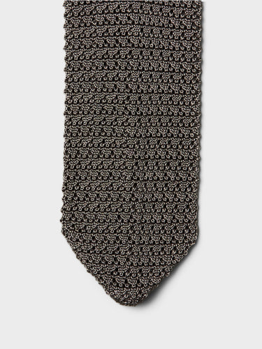 mfpen - Formal Tie in Grey Open Knit