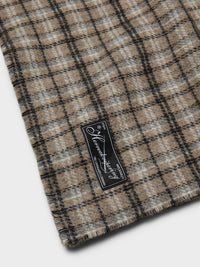 mfpen - Wool Scarf in Brown Double Faced Check