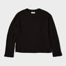 mfpen - Round Neck Sweater in Dark Brown Ajour Stripe