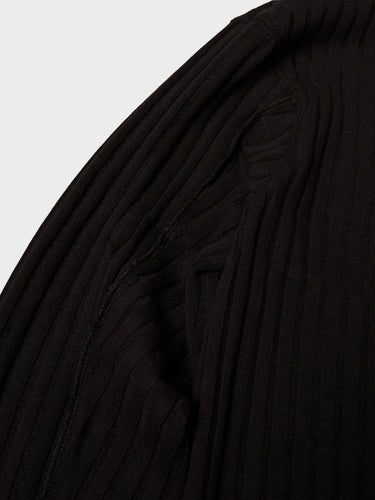 mfpen - Round Neck Sweater in Dark Brown Ajour Stripe