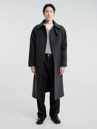 mfpen - Installation Coat in Dark Grey Recycled Wool