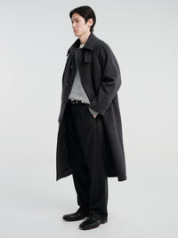mfpen - Installation Coat in Dark Grey Recycled Wool