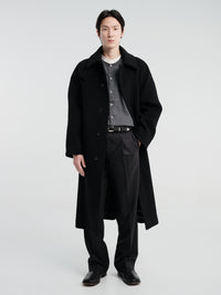 mfpen - Installation Coat in Black Recycled Wool