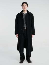mfpen - Installation Coat in Black Recycled Wool