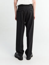 mfpen - Formal Trousers in Black Tropical Wool