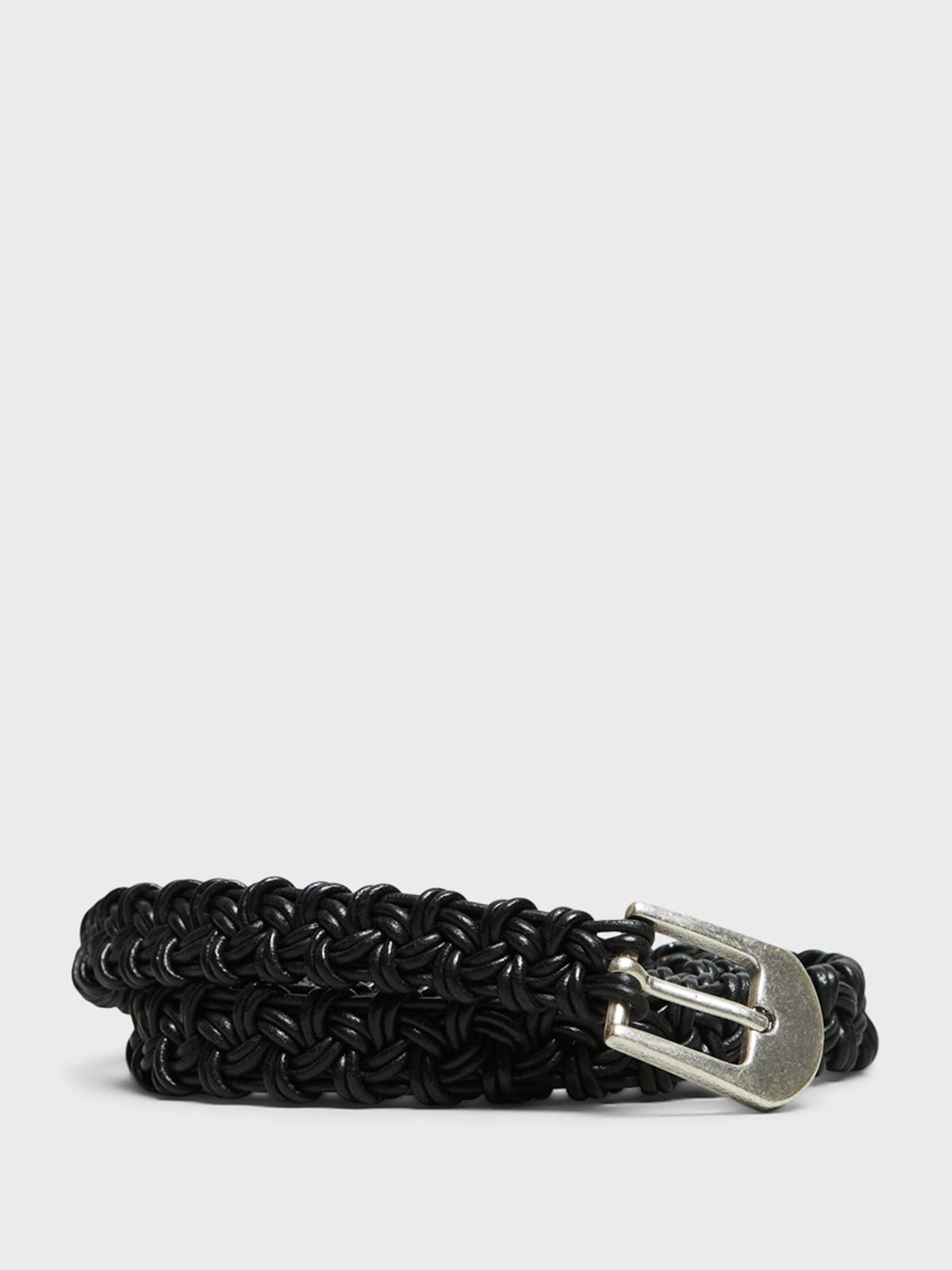 mfpen - Hand-Braided Leather Belt in Black