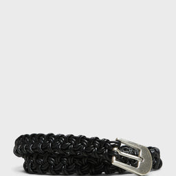 mfpen - Hand-Braided Leather Belt in Black