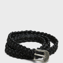 mfpen - Hand-Braided Leather Belt in Black