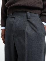 mfpen - Patch Trousers in Grey Worsted Wool