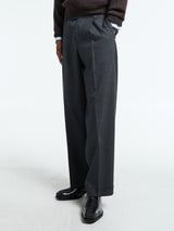 mfpen - Patch Trousers in Grey Worsted Wool