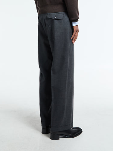 mfpen - Patch Trousers in Grey Worsted Wool