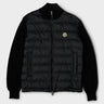 Moncler - Padded Zip-Up Cotton Cardigan in Black