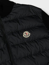 Moncler - Padded Zip-Up Cotton Cardigan in Black