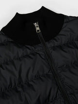 Moncler - Padded Zip-Up Cotton Cardigan in Black