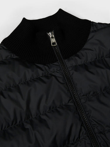 Moncler - Padded Zip-Up Cotton Cardigan in Black