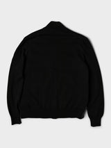 Moncler - Padded Zip-Up Cotton Cardigan in Black