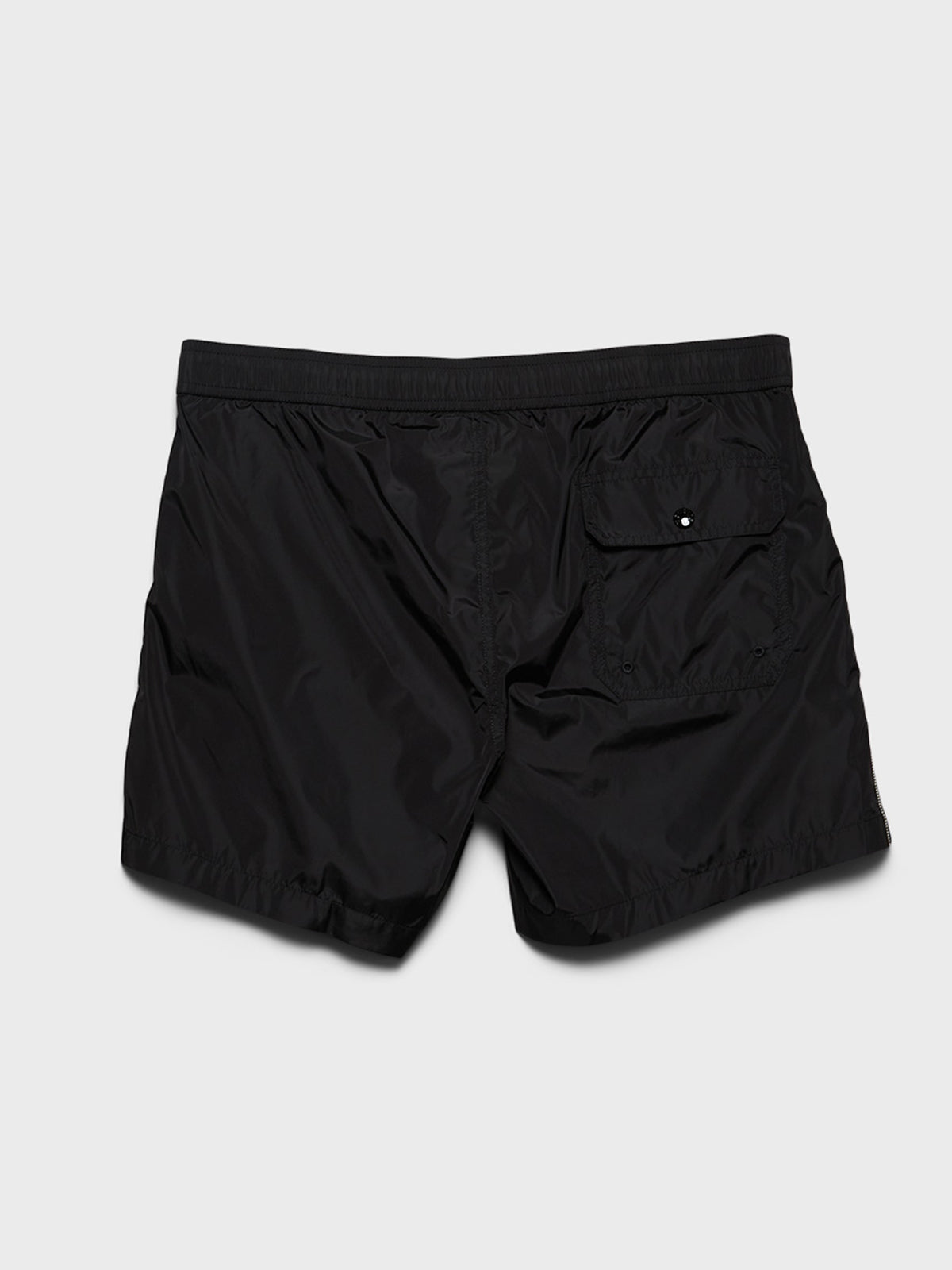 Moncler - Tricolour-Trimmed Swim Shorts in Black