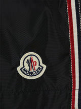 Moncler - Tricolour-Trimmed Swim Shorts in Black