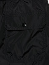 Moncler - Tricolour-Trimmed Swim Shorts in Black