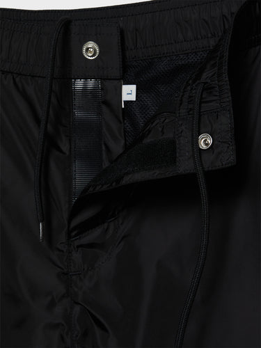Moncler - Tricolour-Trimmed Swim Shorts in Black