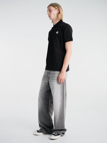 Moncler - Shortsleeved Polo in Black