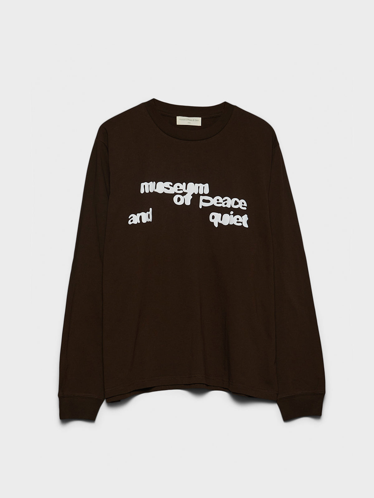 Museum of Peace & Quiet - Sponge Longsleeved T-Shirt in Brown