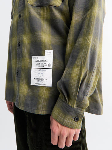 Neighborhood - Hombre Check Shirt in Charcoal