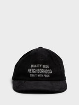 Neighborhood - Corduroy Dad Cap in Black