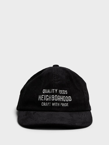 Neighborhood - Corduroy Dad Cap in Black