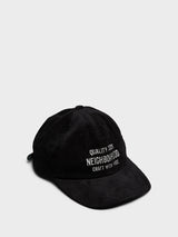 Neighborhood - Corduroy Dad Cap in Black