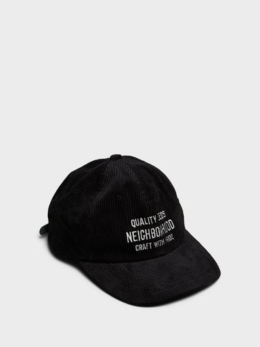 Neighborhood - Corduroy Dad Cap in Black