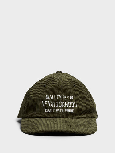Neighborhood - Corduroy Dad Cap in Olive Drab